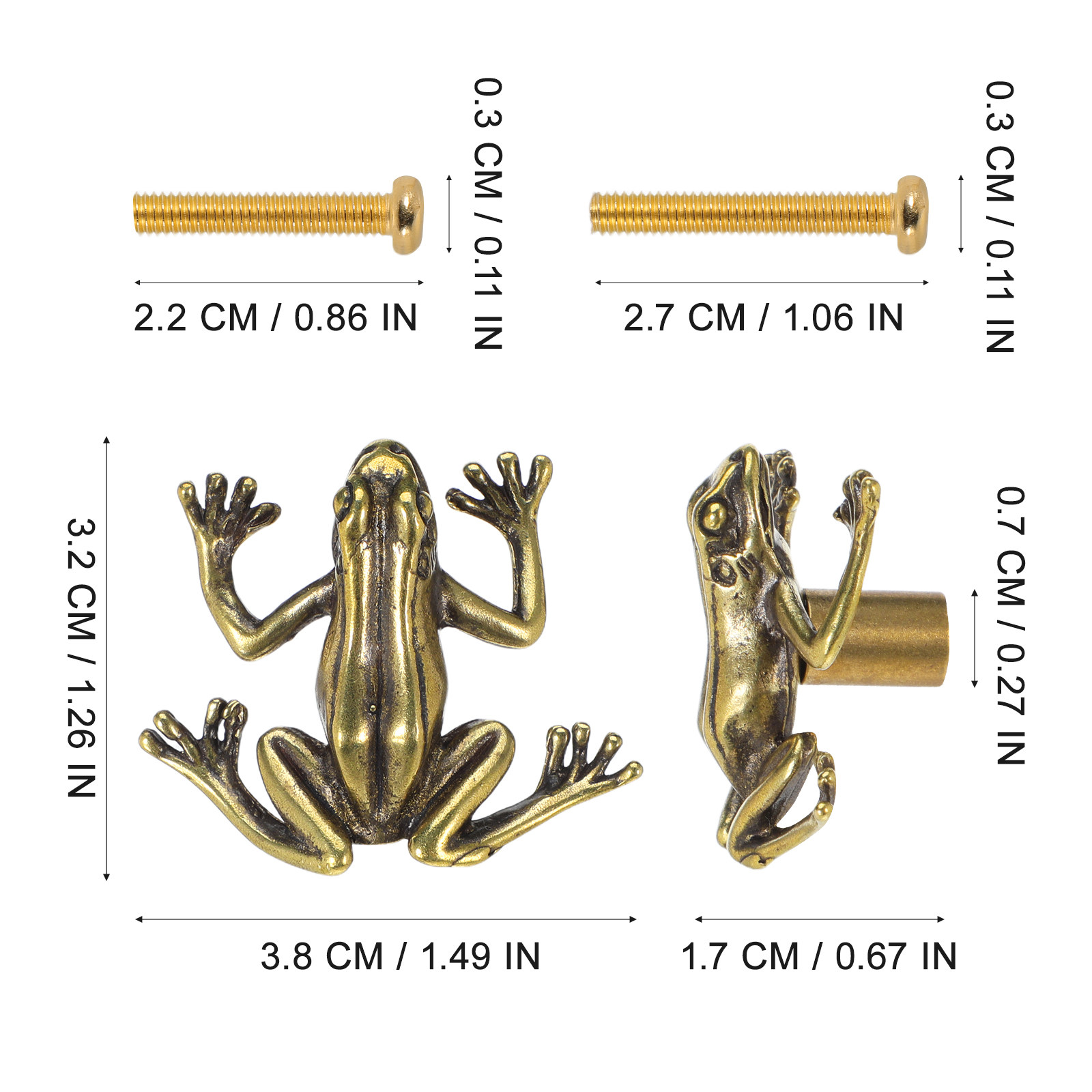 2pcs Frog Cabinet Knobs Animal - Unique Furniture Hardware Pulls 评论和价格