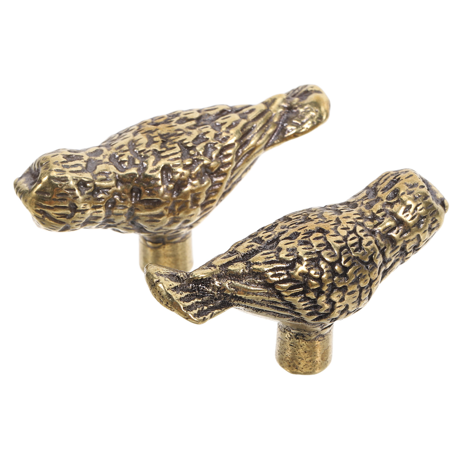 2Pcs Vintage Brass Owl Cabinet - Unique Furniture Hardware Pulls 评论和价格