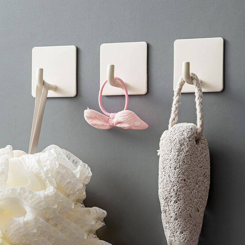 2-4pcs Self-Adhesive Wall Hook - Furniture Hardware Fitting 评论和价格